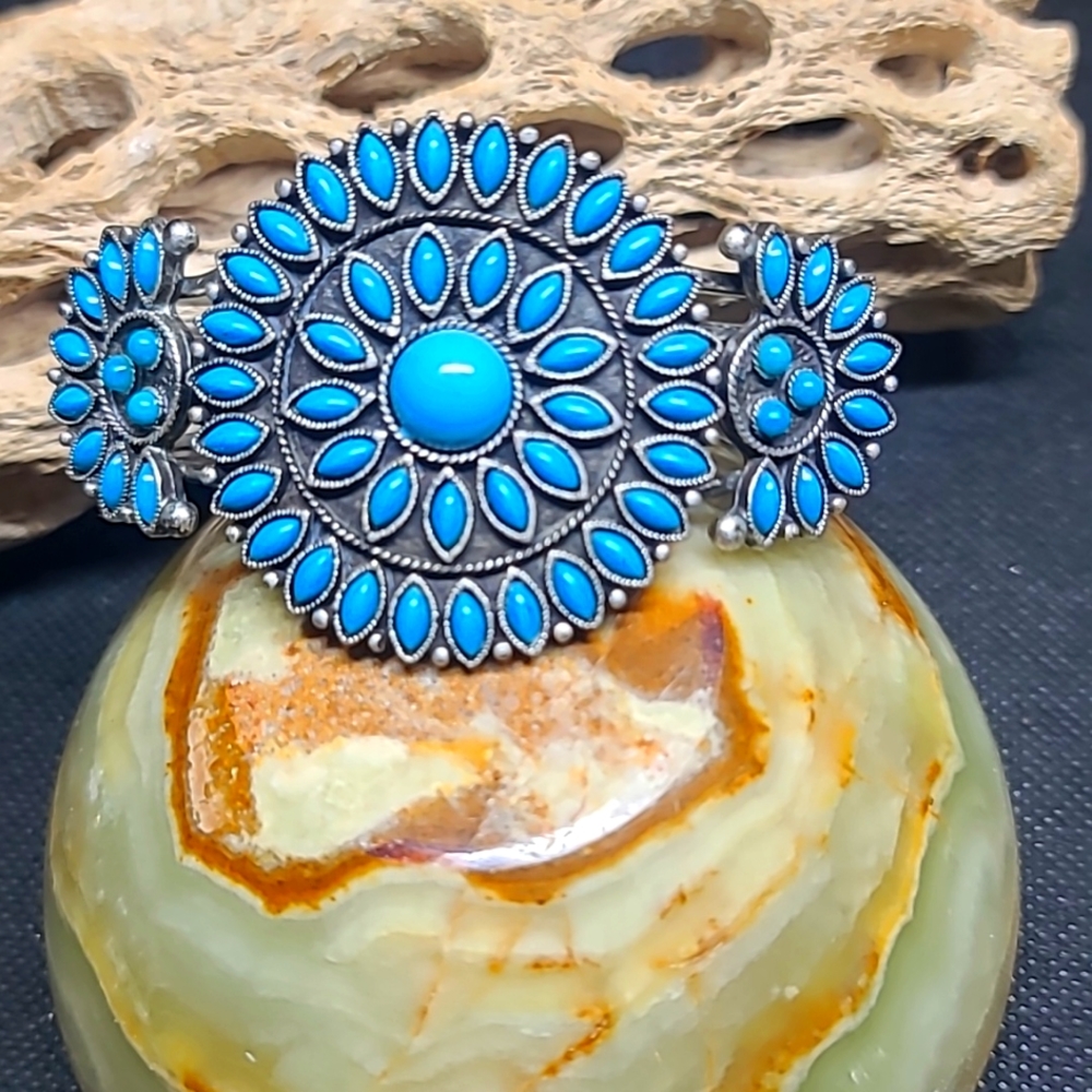 Avon Vintage Turquoise Southwestern Cuff Bracelet